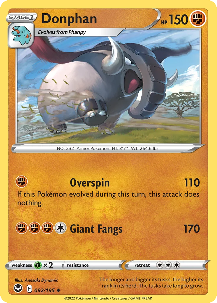 Donphan 092 Silver Tempest