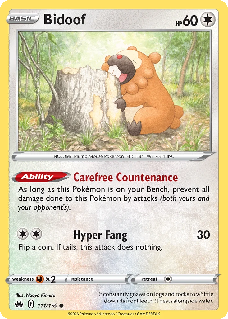 Bidoof 111 Crown Zenith
