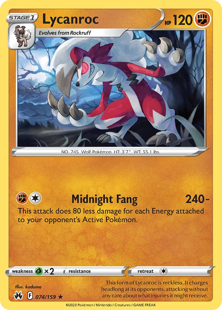 Lycanroc 074 Crown Zenith