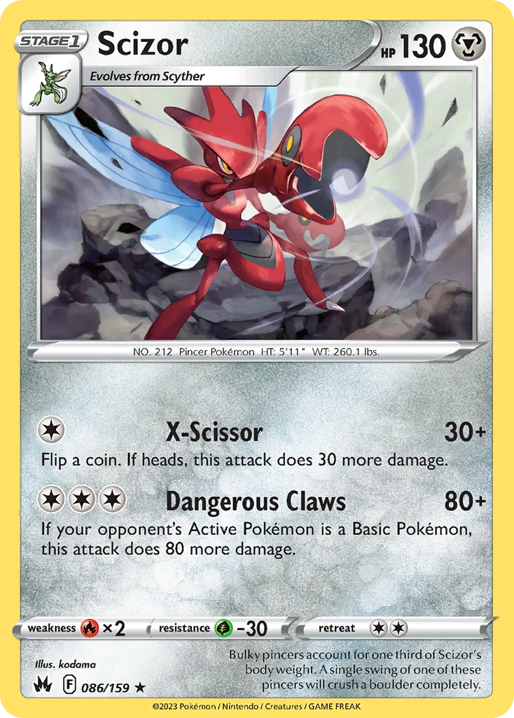 Scizor 086 Crown Zenith