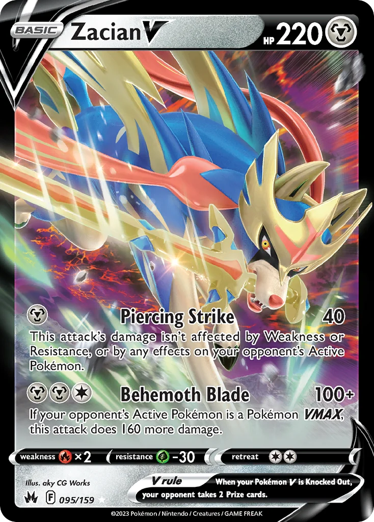 Zacian V 095 Crown Zenith