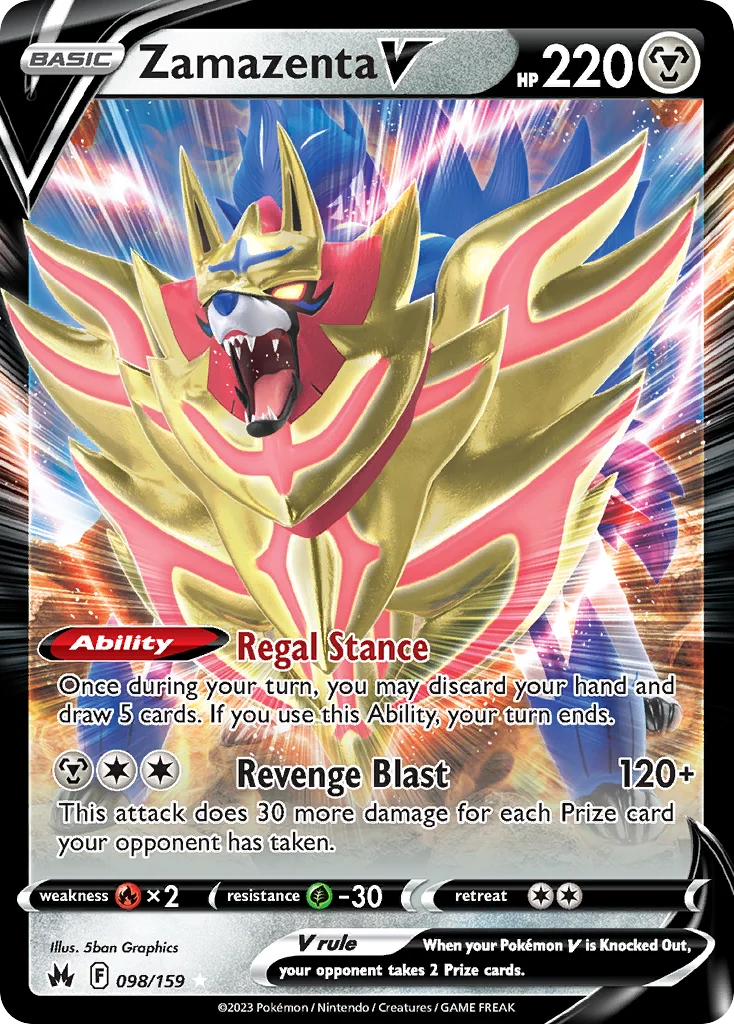 Zamazenta V 098 Crown Zenith