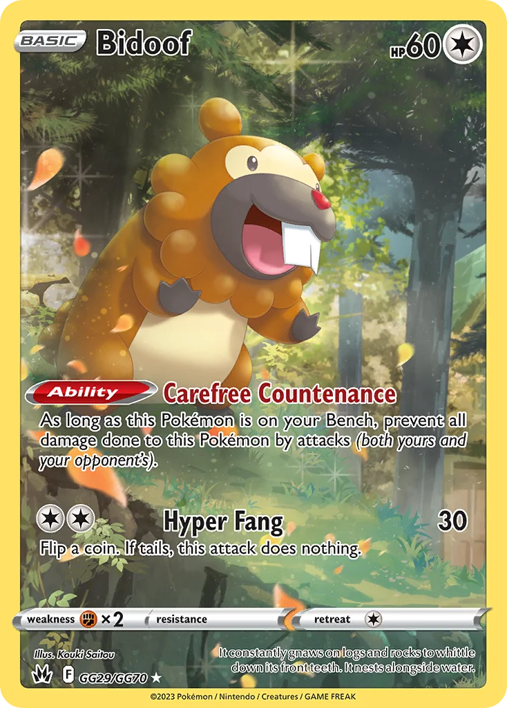 Bidoof GG29 Crown Zenith
