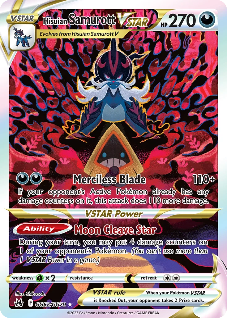 Hisuian Samurott VSTAR GG52 Crown Zenith