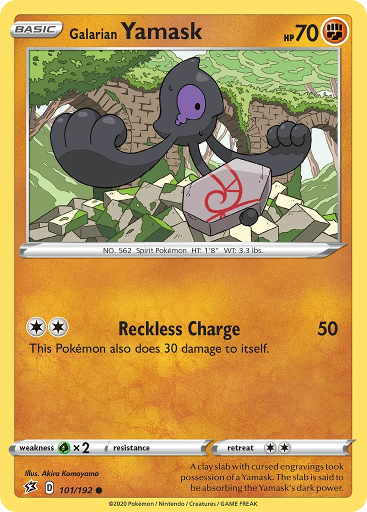 Galarian Yamask 101 Rebel Clash Pokemon Card