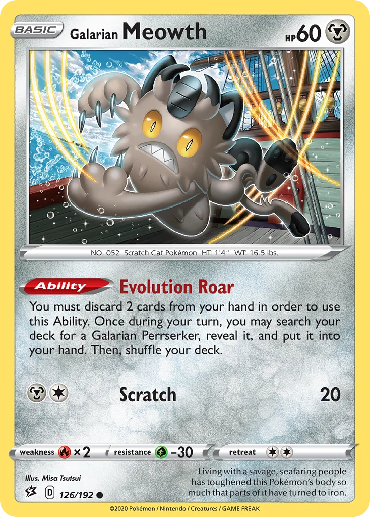 Galarian Meowth 126 Rebel Clash