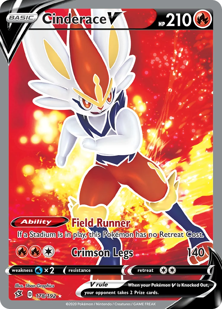 Cinderace V (Full Art) 178 Rebel Clash