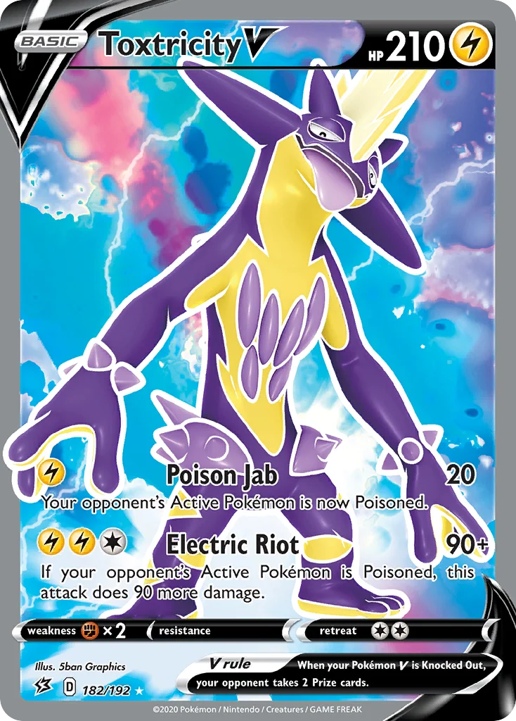 Toxtricity V (Full Art) 182 Rebel Clash
