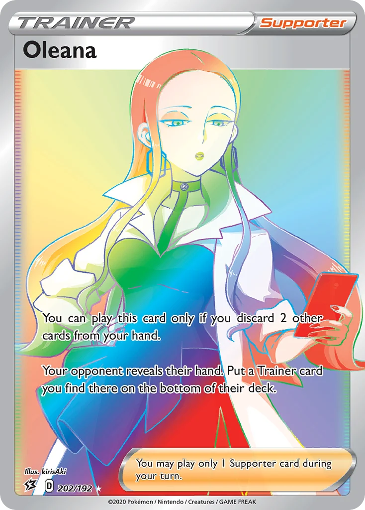 Oleana 202 Rebel Clash Pokemon Card