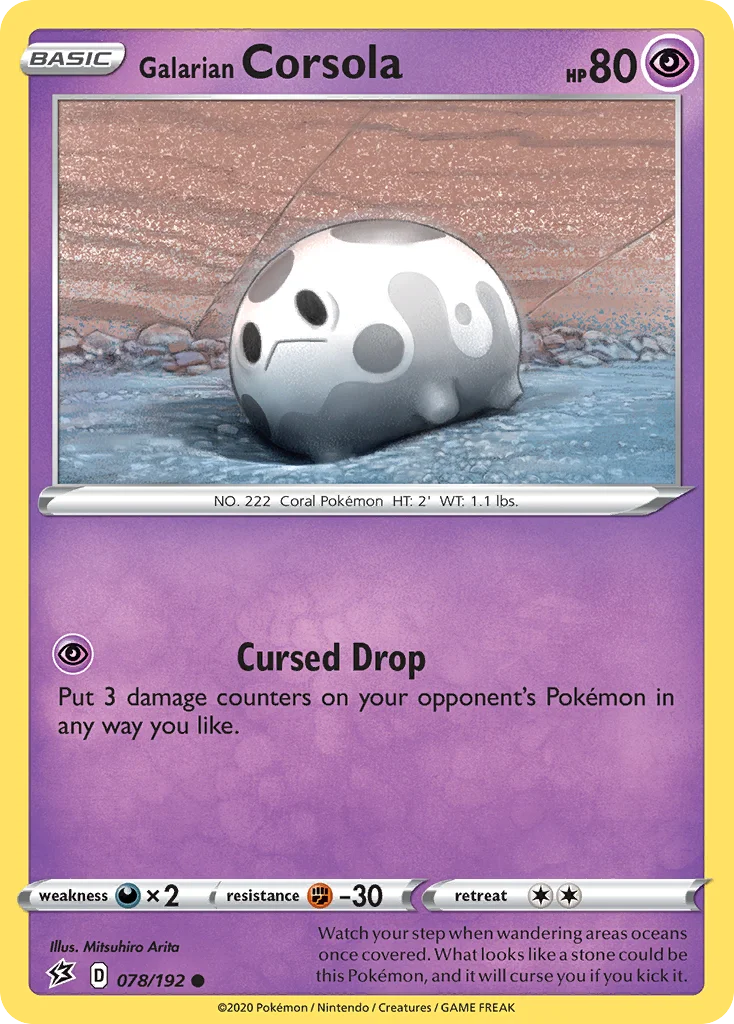 Galarian Corsola 078 Rebel Clash