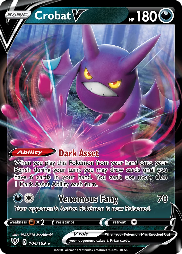 Crobat V 104 Darkness Ablaze