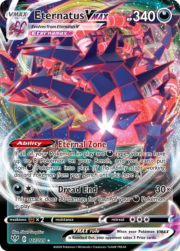Eternatus VMAX 117 Darkness Ablaze