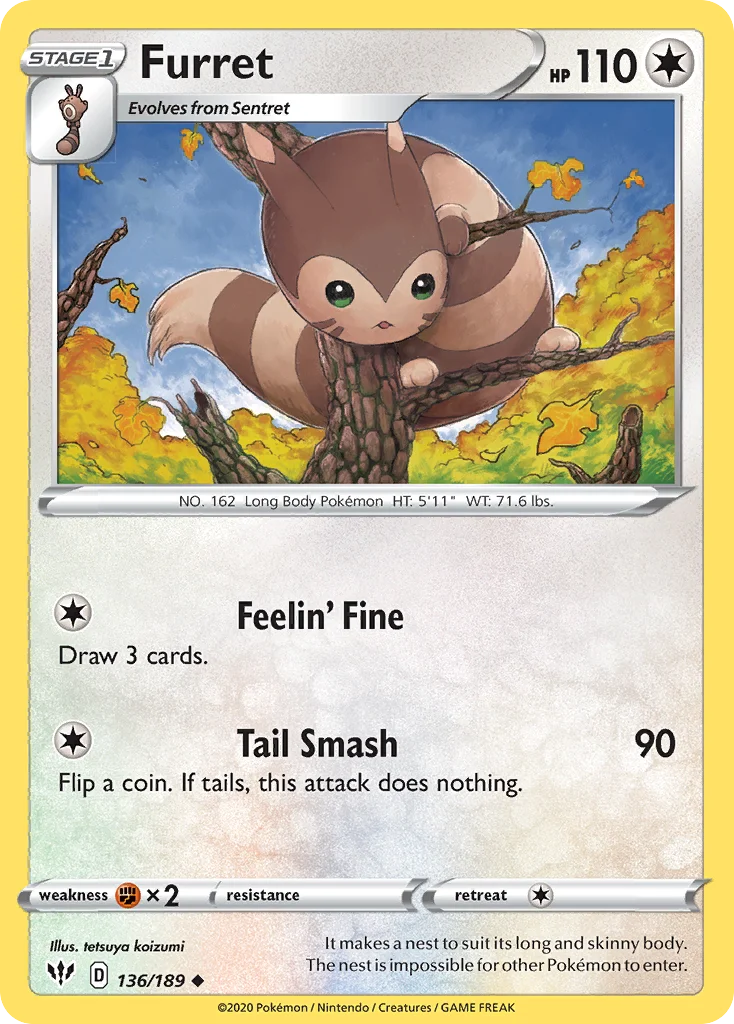 Furret 136 Darkness Ablaze