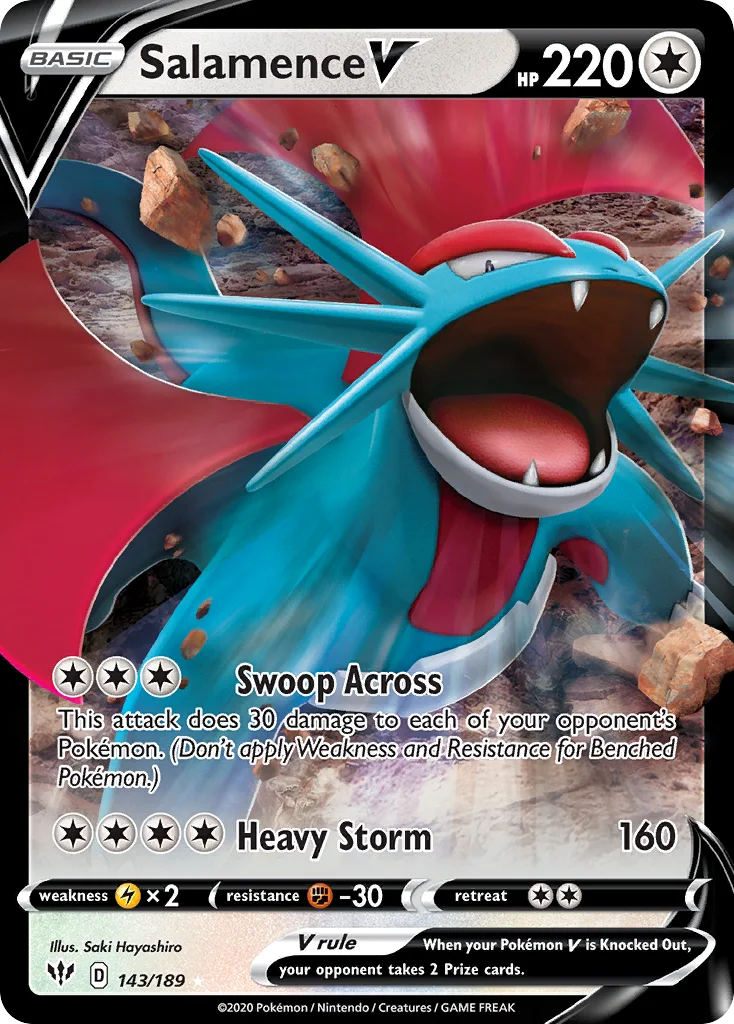 Salamence V 143 Darkness Ablaze