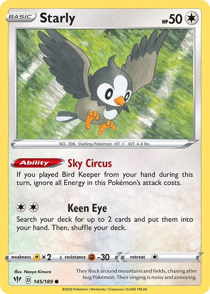 Starly 145 Darkness Ablaze