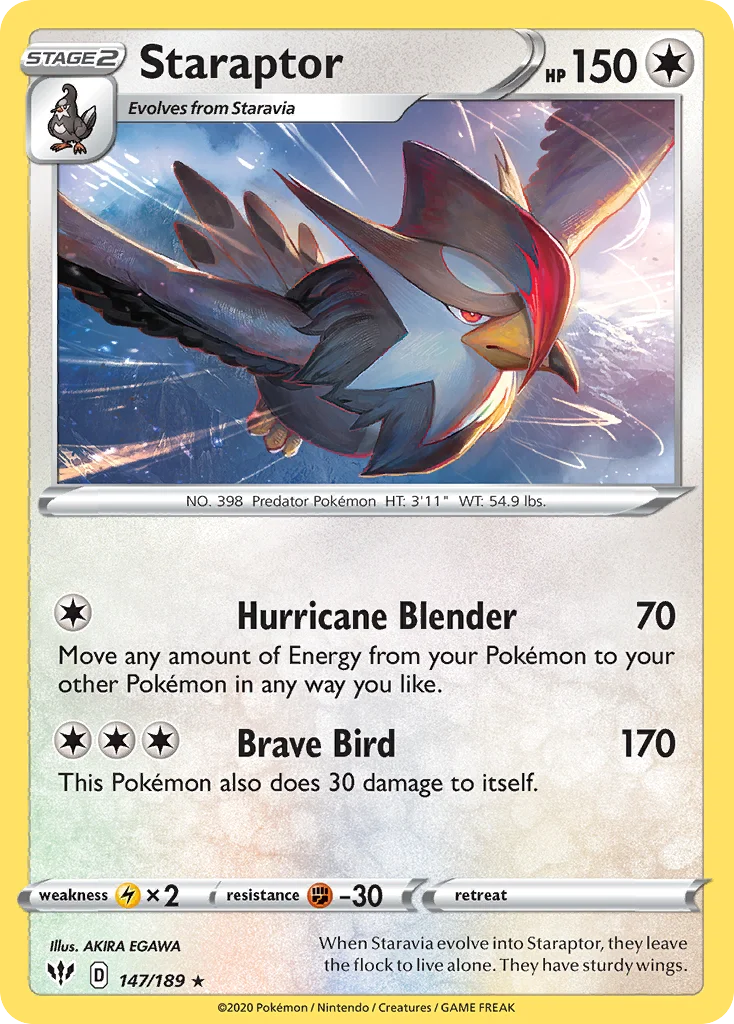Staraptor 147 Darkness Ablaze