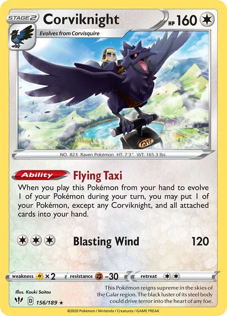 Corviknight 156 Darkness Ablaze