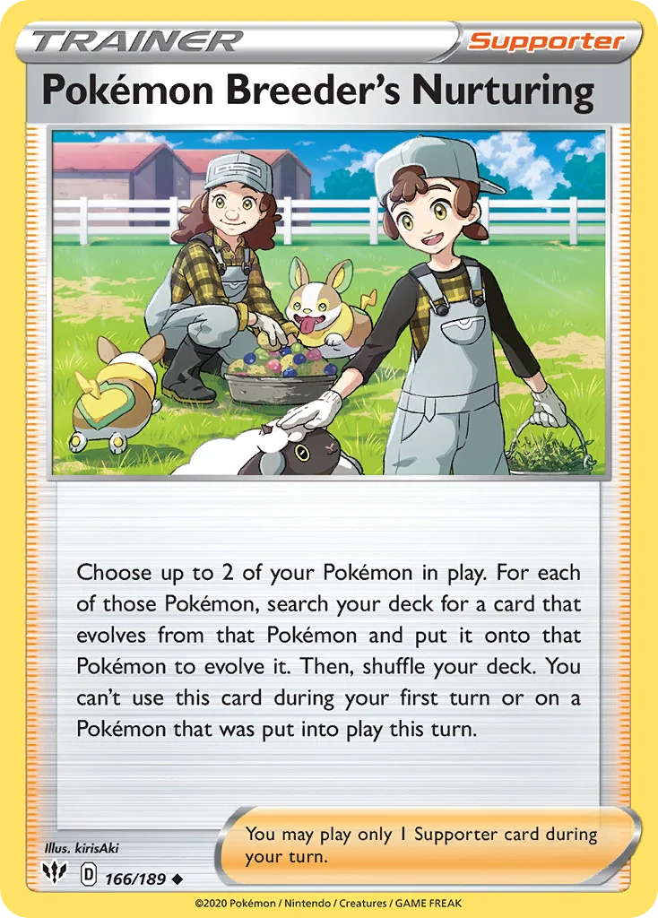 Pokemon Breeder's Nurturing 166 Darkness Ablaze