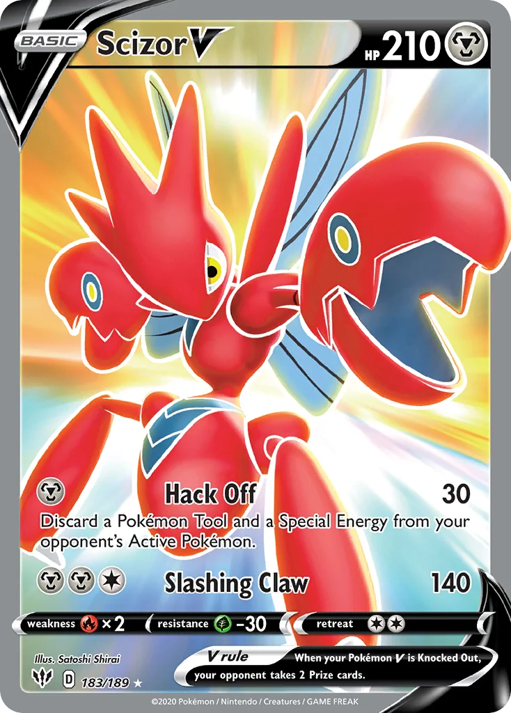 Scizor V (Full Art) 183 Darkness Ablaze