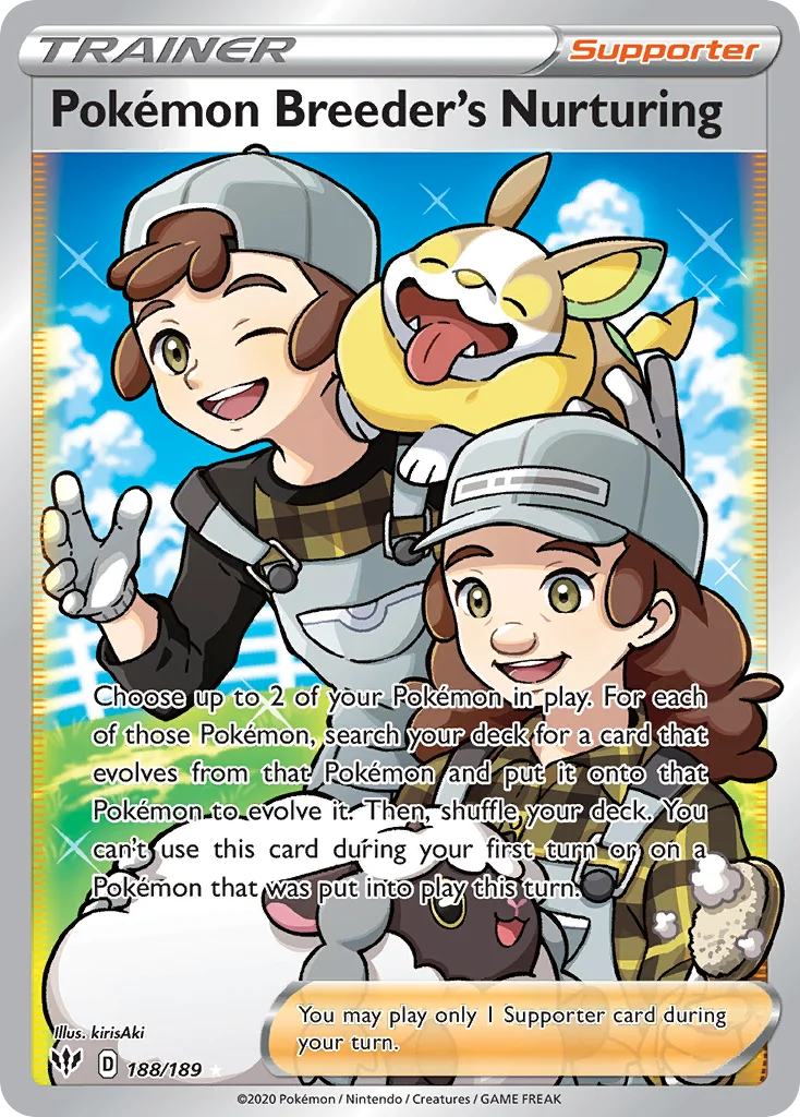 Pokemon Breeder's Nurturing (Full Art) 188 Darkness Ablaze