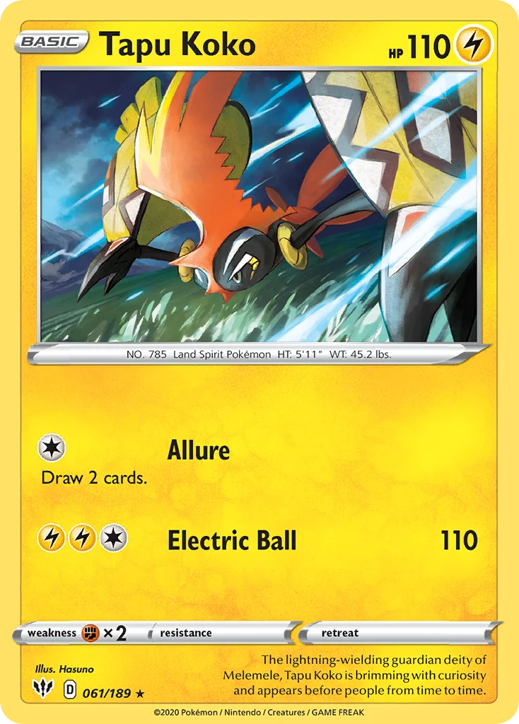 Tapu Koko 061 Darkness Ablaze