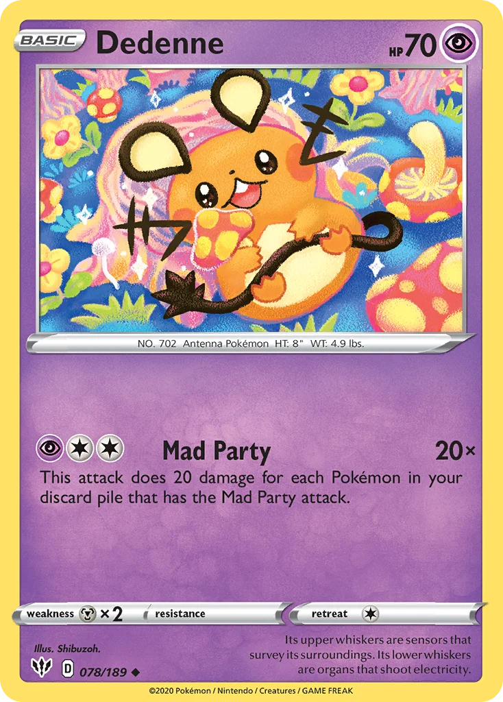 Dedenne 078 Darkness Ablaze
