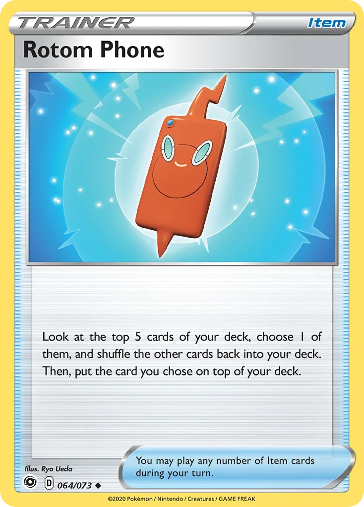 Rotom Phone 064 Champion's Path Pokemon Card