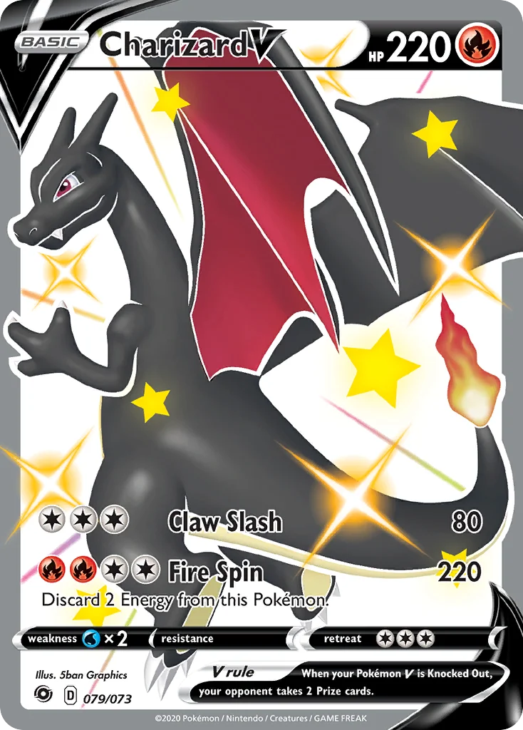 Charizard V 079 Champion's Path Pokemon Card