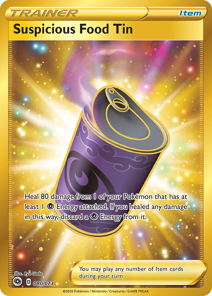 Suspicious Food Tin 080 Champion's Path Pokemon Card