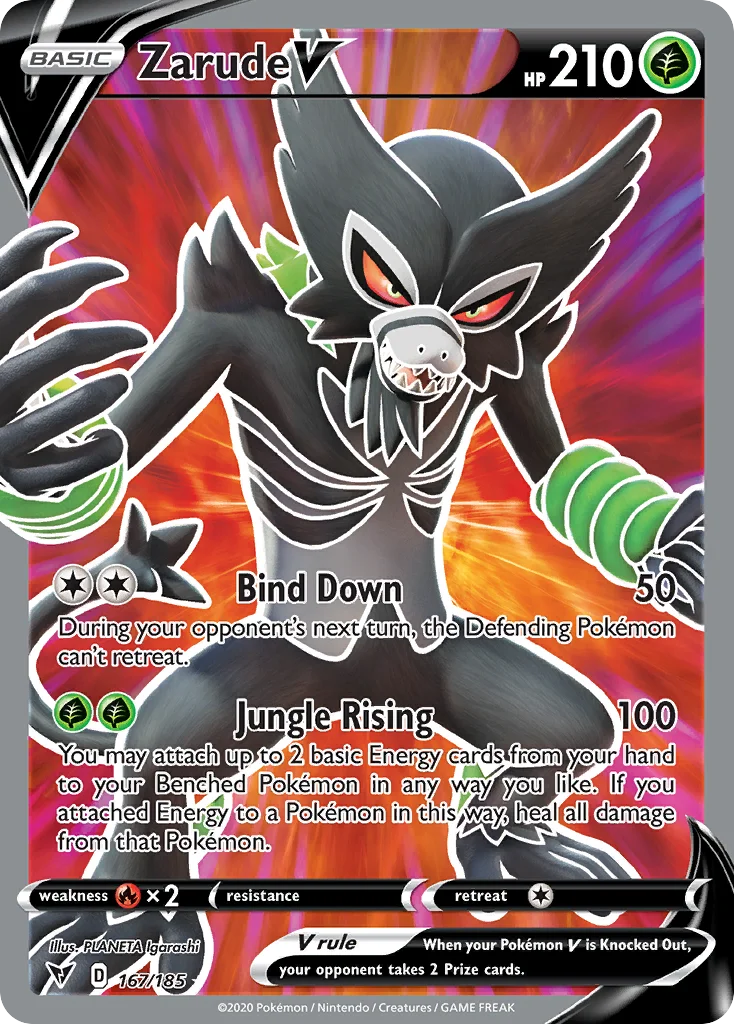 Zarude V (Full Art) 167 Vivid Voltage