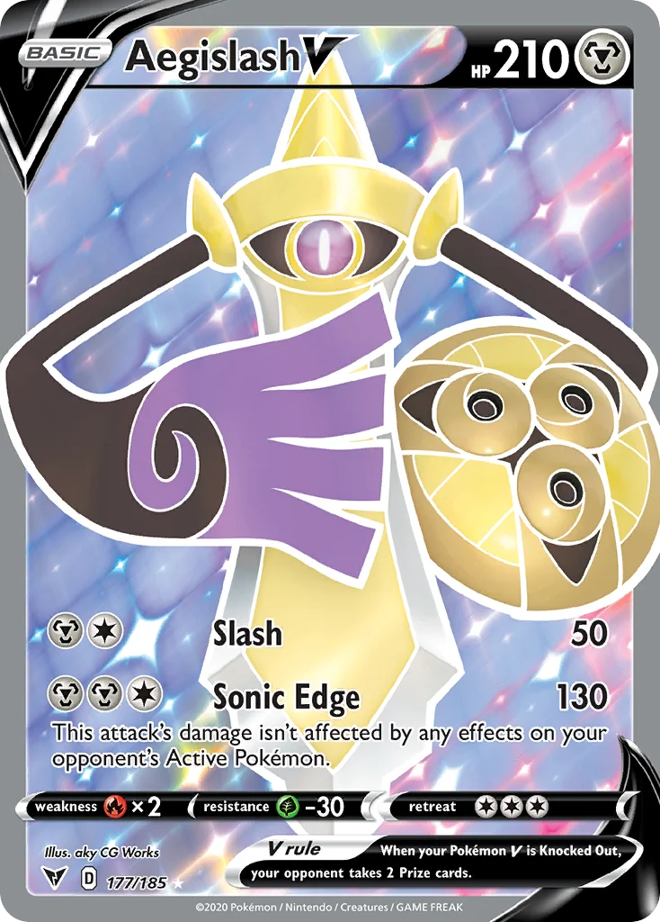 Aegislash V (Full Art) 177 Vivid Voltage