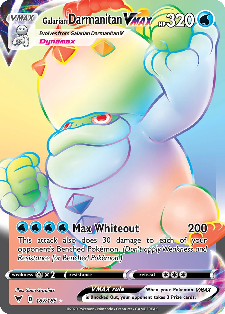Galarian Darmanitan VMAX (Secret) 187 Vivid Voltage