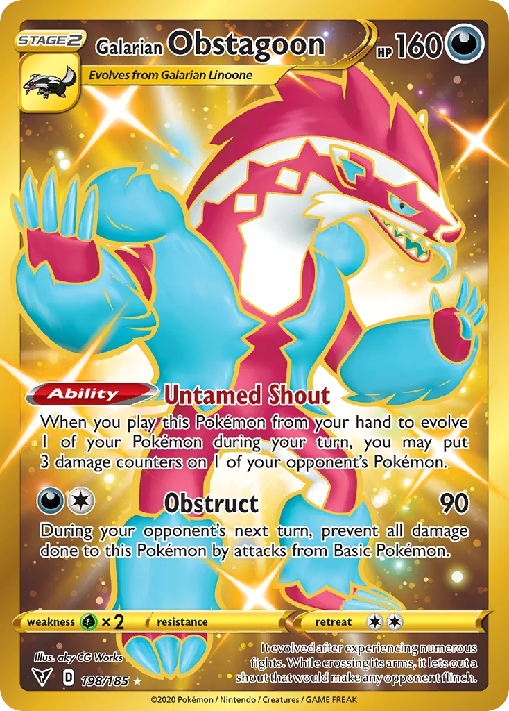 Galarian Obstagoon (Secret) 198 Vivid Voltage
