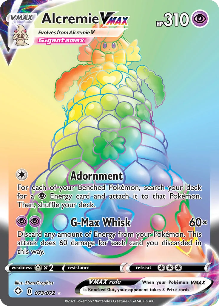 Alcremie VMAX 073 Shining Fates Pokemon Card