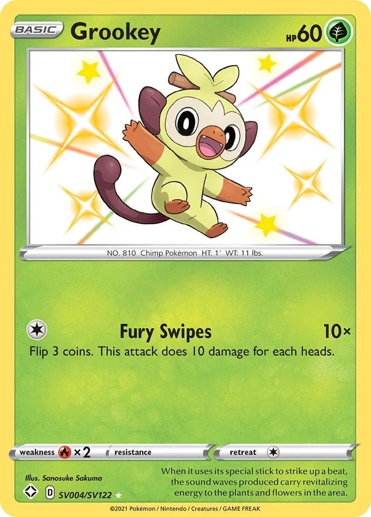 Grookey SV004 Shining Fates Pokemon Card