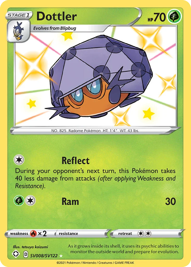 Dottler SV008 Shining Fates Pokemon Card