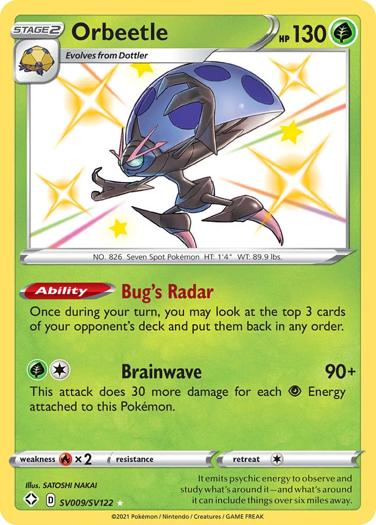 Orbeetle SV009 Shining Fates Pokemon Card