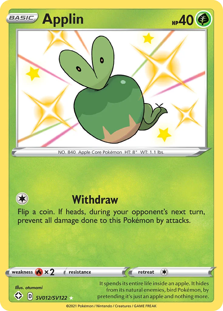 Applin SV012 Shining Fates Pokemon Card