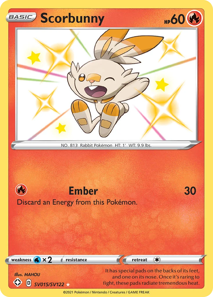 Scorbunny SV015 Shining Fates Pokemon Card