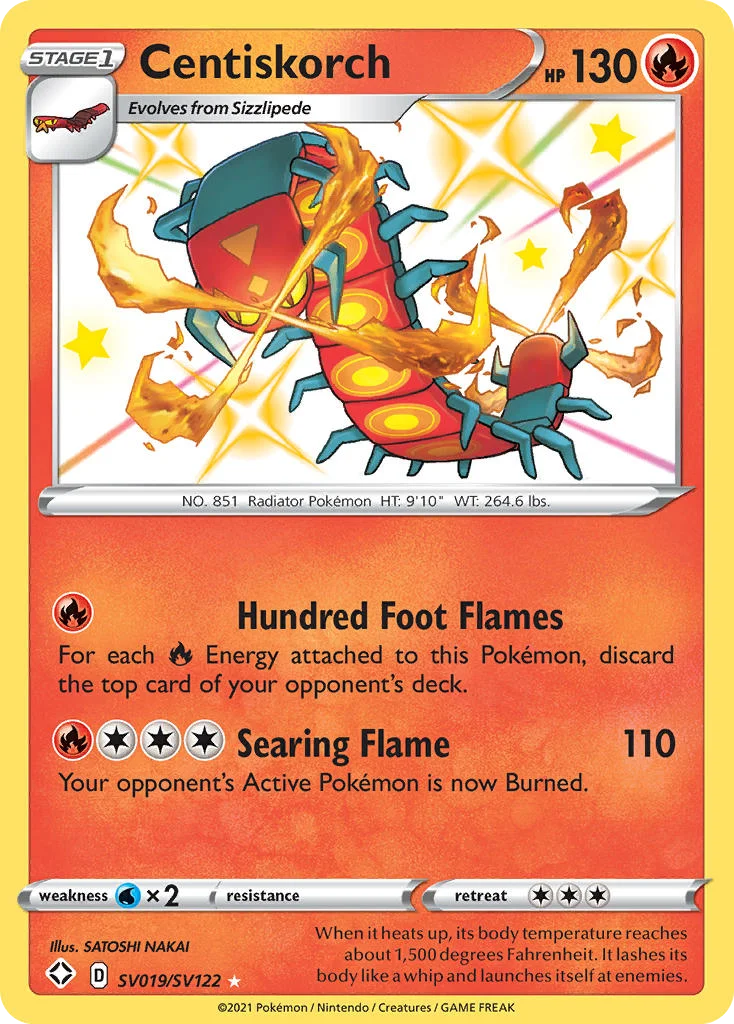 Centiskorch SV019 Shining Fates Pokemon Card