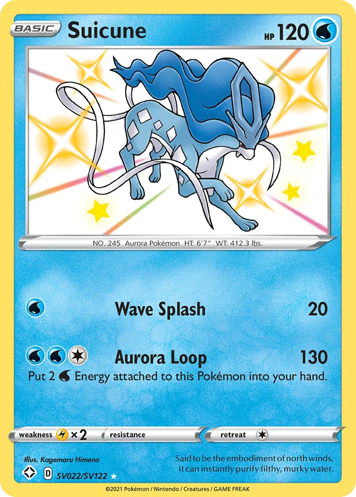 Suicune SV022 Shining Fates Pokemon Card
