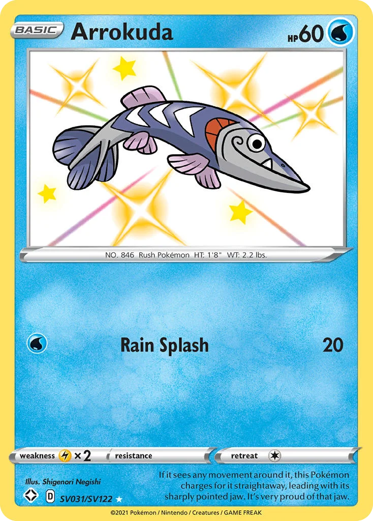 Arrokuda SV031 Shining Fates Pokemon Card