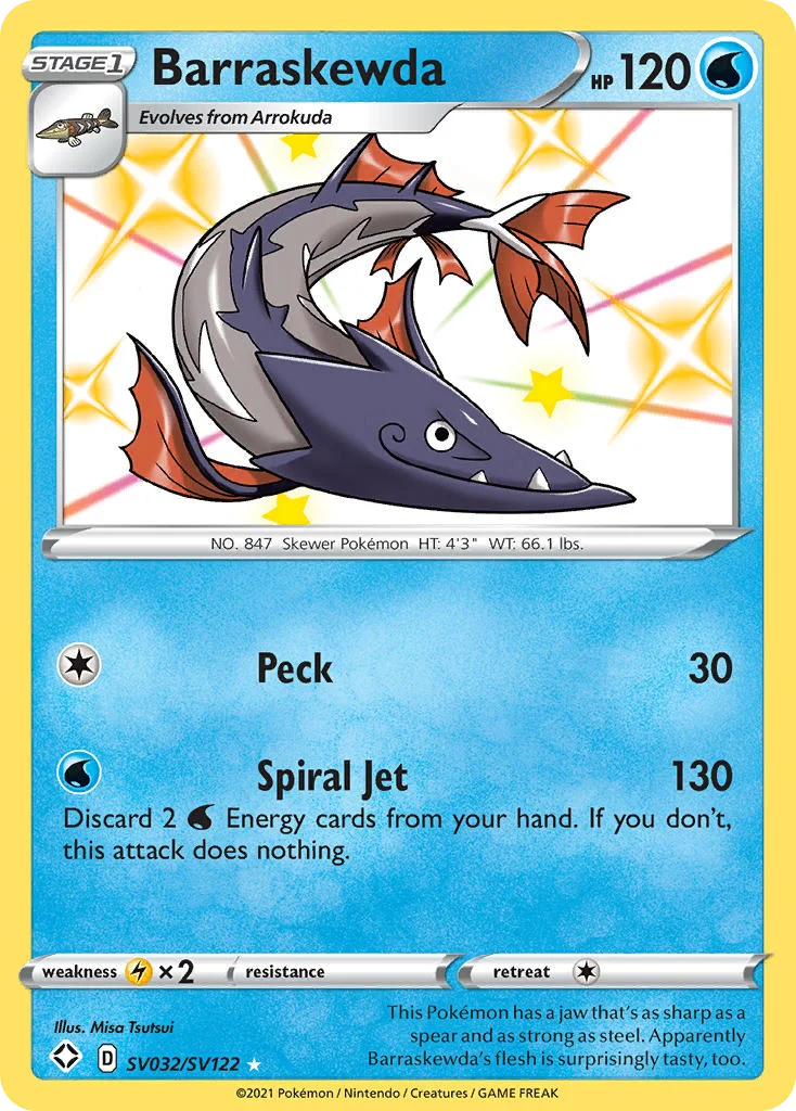 Barraskewda SV032 Shining Fates Pokemon Card