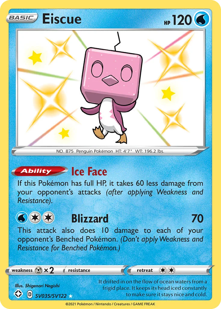 Eiscue SV035 Shining Fates Pokemon Card