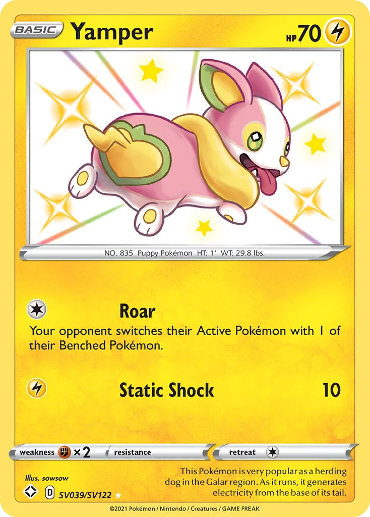 Yamper SV039 Shining Fates Pokemon Card