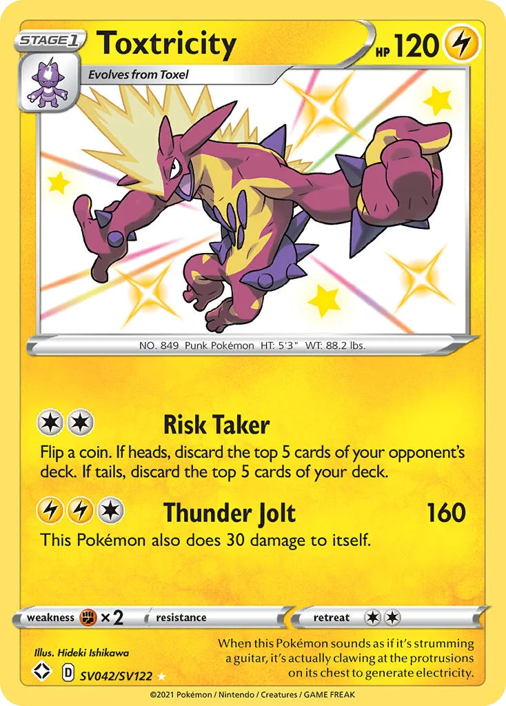 Toxtricity SV042 Shining Fates Pokemon Card