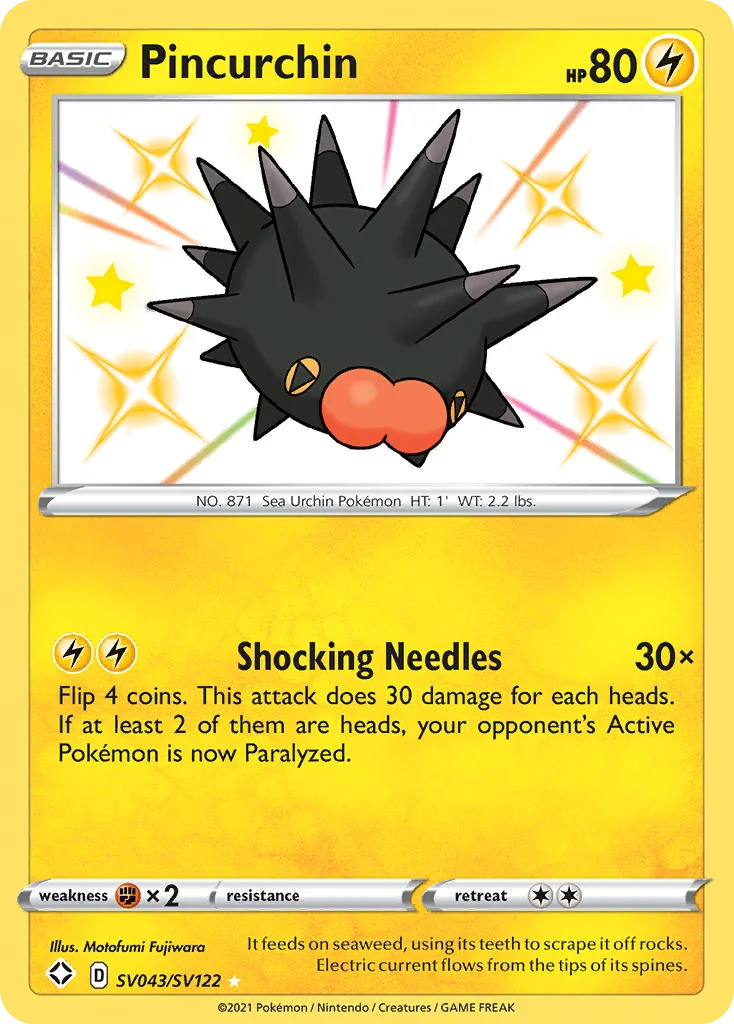 Pincurchin SV043 Shining Fates Pokemon Card