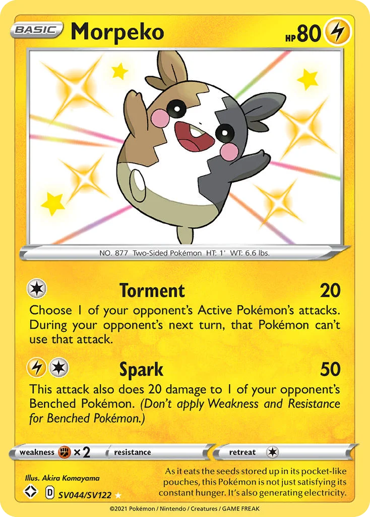 Morpeko SV044 Shining Fates Pokemon Card