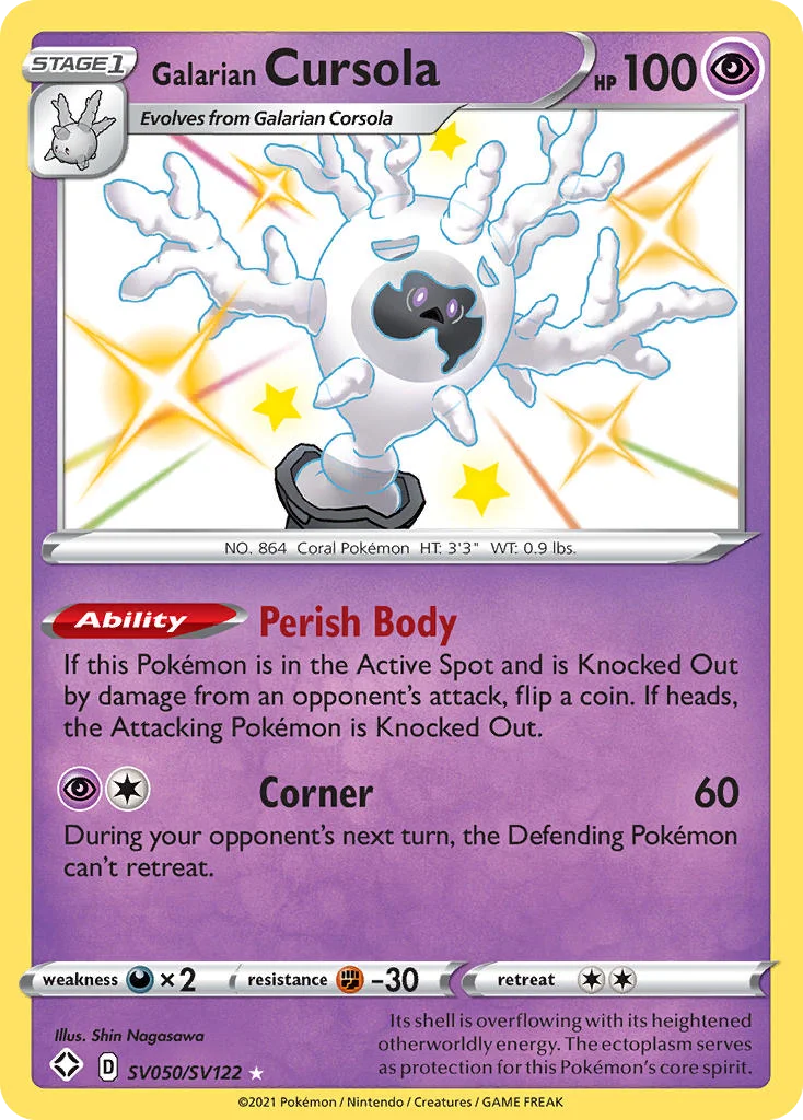 Galarian Cursola SV050 Shining Fates Pokemon Card