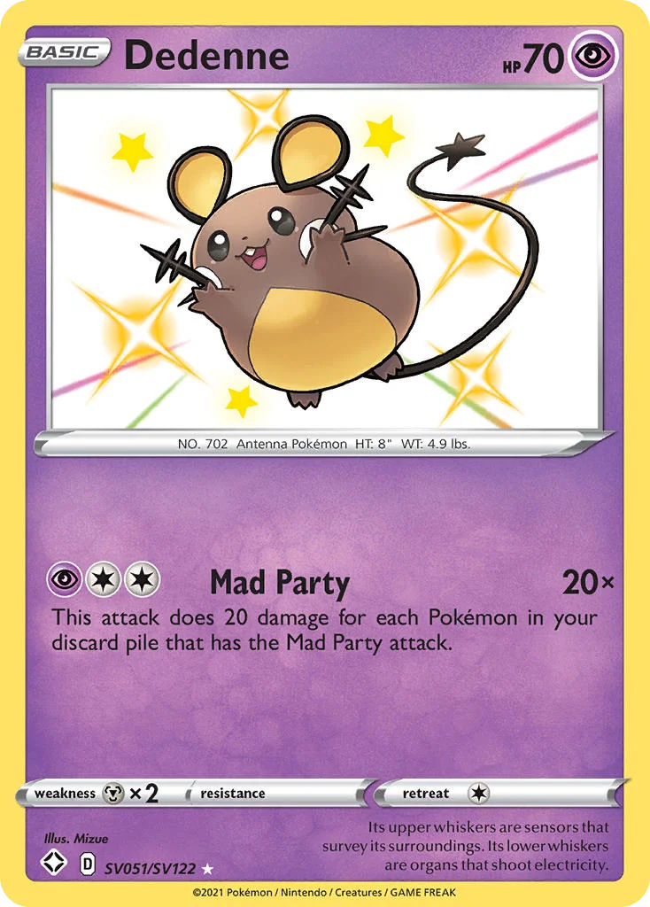 Dedenne SV051 Shining Fates Pokemon Card